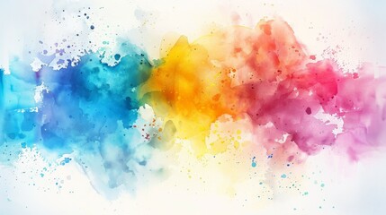A vibrant watercolor fusion splashes of creativity