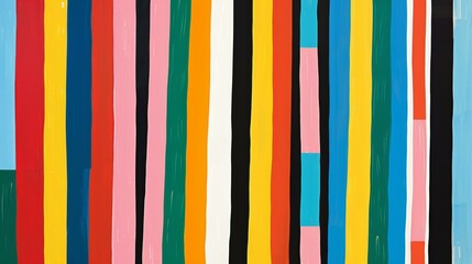 Vibrant stripes painting a modern art melody - obrazy, fototapety, plakaty