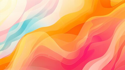 Vibrant waves of warm color gradients - obrazy, fototapety, plakaty