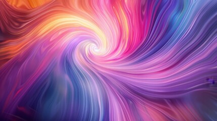 Vivid swirl of rainbow hues in a hypnotic spiral - obrazy, fototapety, plakaty