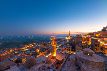 mardin touristic old city general views cross streets day and night photos - Powered by Adobe