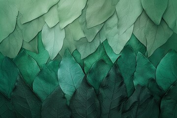 Emerald Green Leafy Gradient Texture: Light to Dark Transition