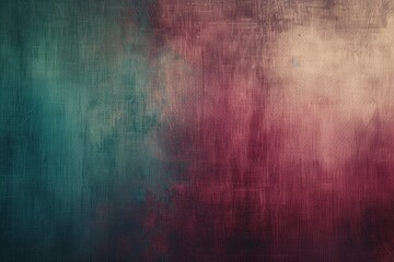 Maroon Teal Ivory Grunge: Abstract Gradient with Glowing Noise Effect
