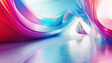 3D abstract purple background with waves, fluid, curved backgrounds 3d render