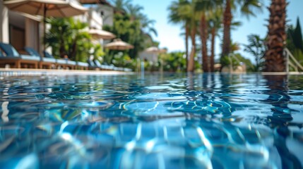 outdoor pool at the hotel in summer