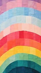 Minimal simple rainbow art abstract pattern.