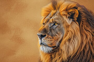 Regal Power: Lion King Vector Art - Wildlife Majesty, Sovereign Grace, Leadership Essence