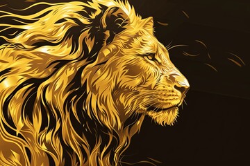 Predatory Majesty: Lion Symbol Transformed into Agile Wildcat Vector Art