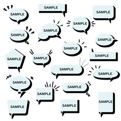 シンプル吹き出しセット