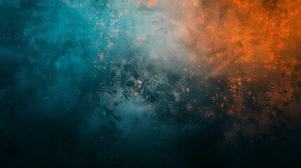Fototapeta premium Blue and orange grunge background with space for text or image.