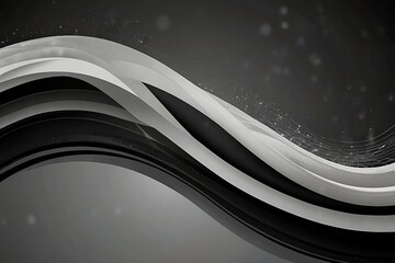 Abstract Black and Grey Waves Strategically Incorporating Space Design 