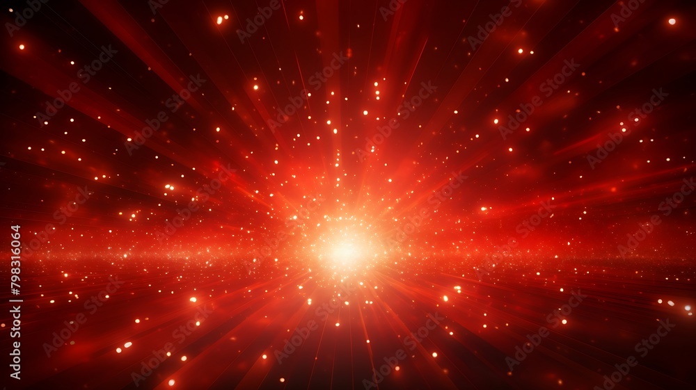 Poster vibrant illumination: abstract shining light on bold red background - captivating visuals for creati