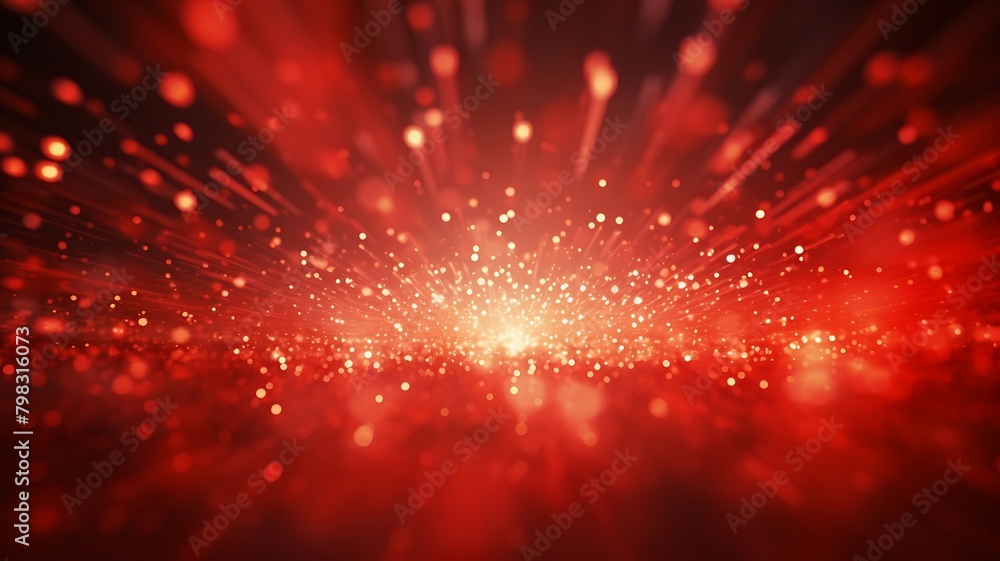 Poster vibrant illumination: abstract shining light on bold red background - captivating visuals for creati