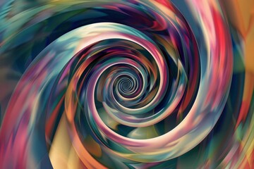 hypnotic spiral pattern abstract round swirl background digital art 8 - obrazy, fototapety, plakaty