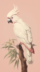 Wallpaper cockatoo drawing parrot animal.