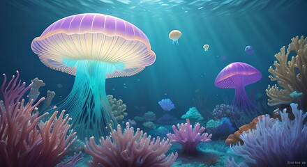 coral reef in aquarium