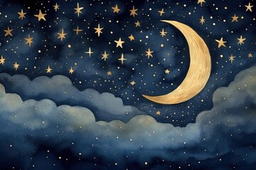 Obraz na płótnie Canvas Night sky moon backgrounds astronomy.
