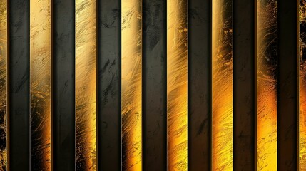 Fototapeta premium Abstract template of gold and black stripes with golden