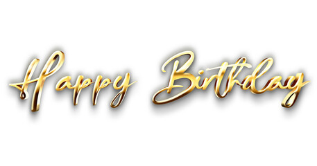 Happy birthday Text In Style PNG