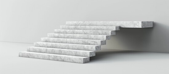 D Rendered Podium Steps A Metaphorical Path to Success - obrazy, fototapety, plakaty
