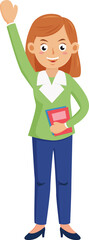 teacher woman cartoon character design