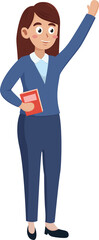 teacher woman cartoon character design