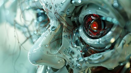 3D Retina Macro Lens Robotic mecha images of images showing condition-based monitoring are displayed in intricate detail