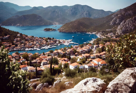 'View village Selimiye Turkey Marmaris islands Background Water Sky Beach Summer Nature Landscape Forest Sun Sea Mountain Blue Vacation Holiday Turkey Greece Boat Beautiful Yacht Relax Island'