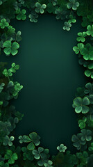 Frame with shamrock leaves, perfect for St. Patrick's Day