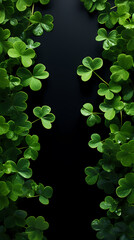 Frame with shamrock leaves, perfect for St. Patrick's Day