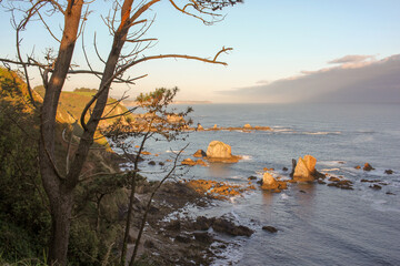 the Cantabrian sea near the beach of Silence