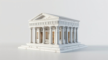 Obraz premium Bank building in 3d