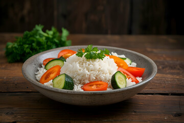 rice with vegetables and shrimp