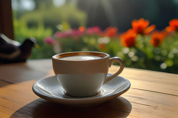 Fototapeta premium cup of coffee on the table