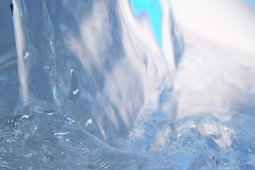 Close up shot of pouring water background