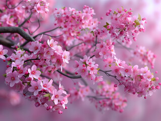Obraz premium beautiful pink cherry blossoms in spring