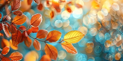 close up of twig autumn background