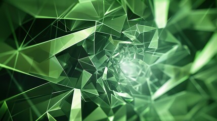 geometric background related to time travel green tones,