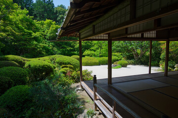 Naklejka premium Shisendo Temple (詩仙堂) in Kyoto, Japan