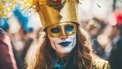 'Alemannischen Hexenmasken confetti Fasnet carnival move freiburg swimming hex sorcerer mask disguise german disgu' - obrazy, fototapety, plakaty