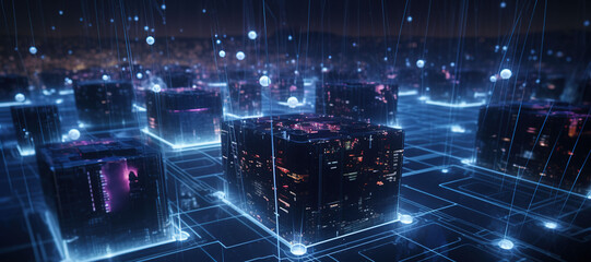 Fototapeta premium cyber network data, program 111