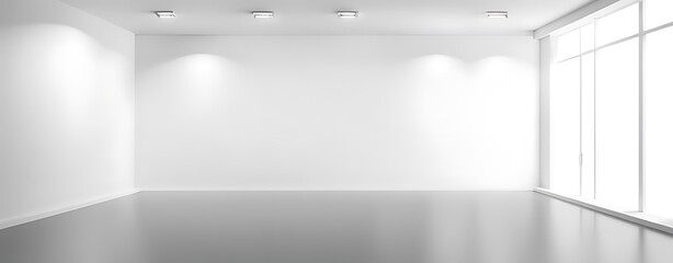 Obraz premium 3D White Interior Background 