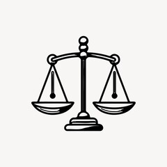 Libra zodiac sign line art illustration