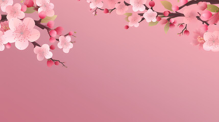 Fototapeta premium Beautiful pink cherry blossoms