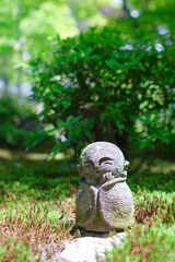 Japanese Jizo statues of Enkoji Temple (圓光寺) in Kyoto