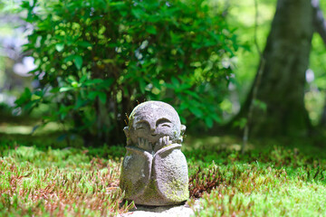 Japanese Jizo statues of Enkoji Temple (圓光寺) in Kyoto