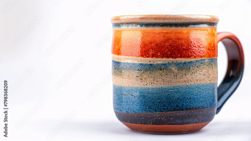 Aufkleber a before and after shot of a simple ceramic mug transformed into a stunning piece of art by the skil