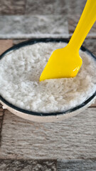 Khanom cup is a dessert in Thailand.