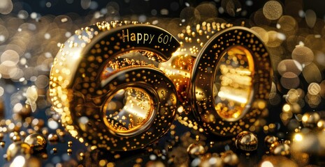 Joyful sixtieth: a celebration of milestones, memories, and new beginnings, marking sixty years with heartfelt greetings and warm wishes.