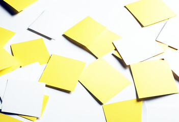 'white isolated notes postit blank Yellow post-it note reminder office list message paper text...